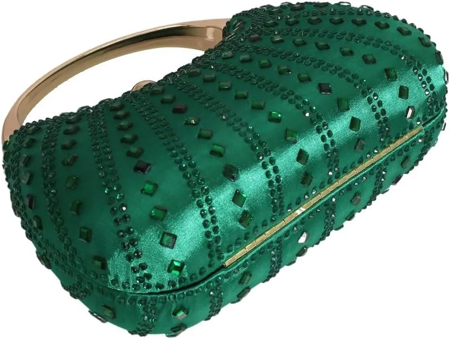 Women Rhinestone Evening Bag Luxury Diamond Wrist Clutch Bag Elegant Crossbody Bag Formal Party Handbag for Wedding