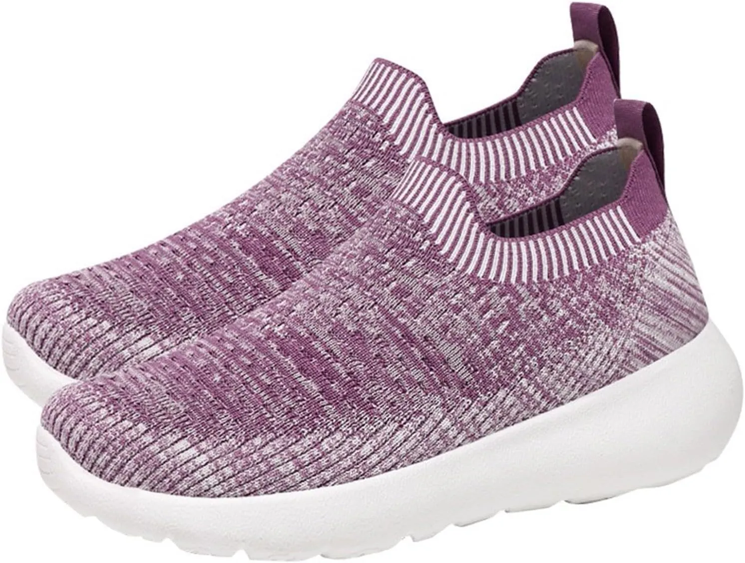 Women Shoes for Women Breathable Woven Walking Slip On Foam Shoes Hands Shoes Women Sneaker 39 (5 UK Purple)