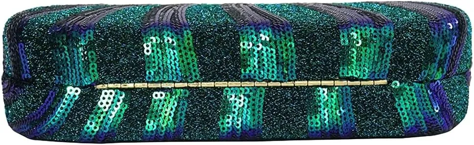 Women Sparkly Evening Clutch Bag Luxury Party Purse Vintage Sequin Handbag Formal Shoulder Bag for Wedding Cocktail