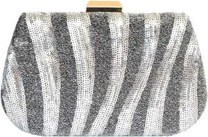 Women Sparkly Evening Clutch Bag Luxury Party Purse Vintage Sequin Handbag Formal Shoulder Bag for Wedding Cocktail