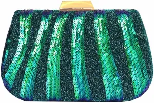 Women Sparkly Evening Clutch Bag Luxury Party Purse Vintage Sequin Handbag Formal Shoulder Bag for Wedding Cocktail