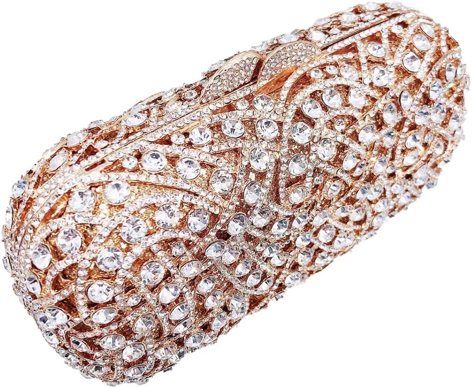 Women Sparkly Rhinestone Clutch Bag Crystal Evening Bag Formal Party Purse Luxury Minaudiere Bag for Wedding Cocktail