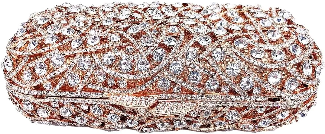 Women Sparkly Rhinestone Clutch Bag Crystal Evening Bag Formal Party Purse Luxury Minaudiere Bag for Wedding Cocktail