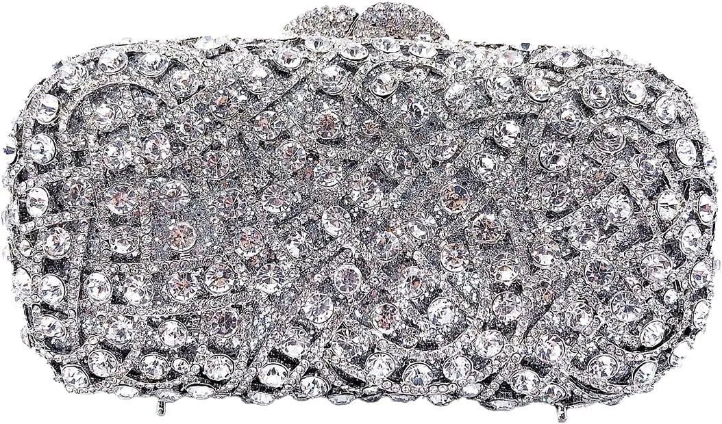 Women Sparkly Rhinestone Clutch Bag Crystal Evening Bag Formal Party Purse Luxury Minaudiere Bag for Wedding Cocktail