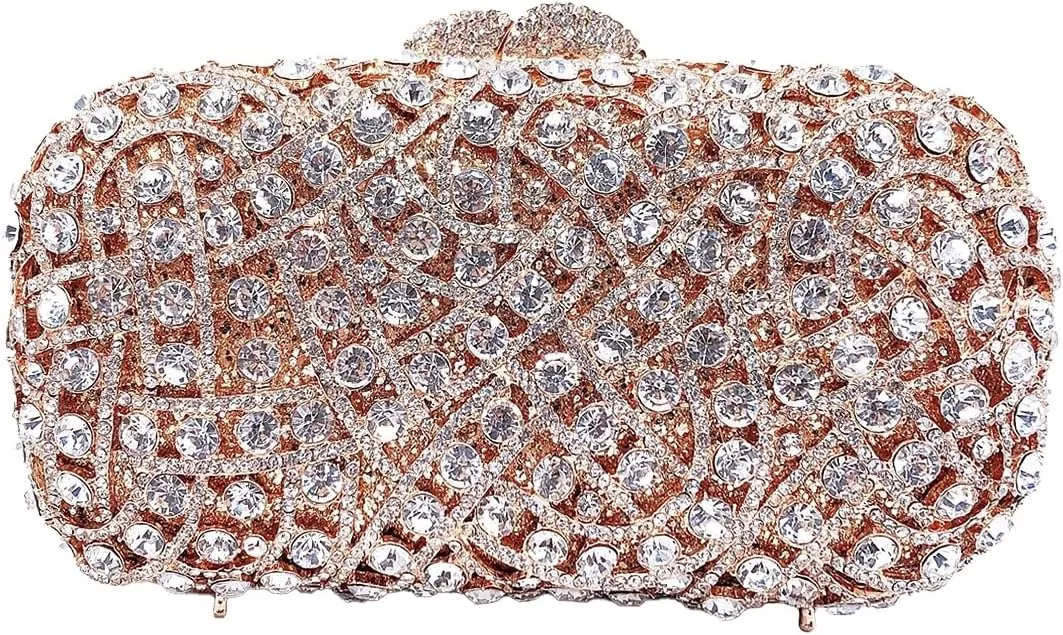 Women Sparkly Rhinestone Clutch Bag Crystal Evening Bag Formal Party Purse Luxury Minaudiere Bag for Wedding Cocktail