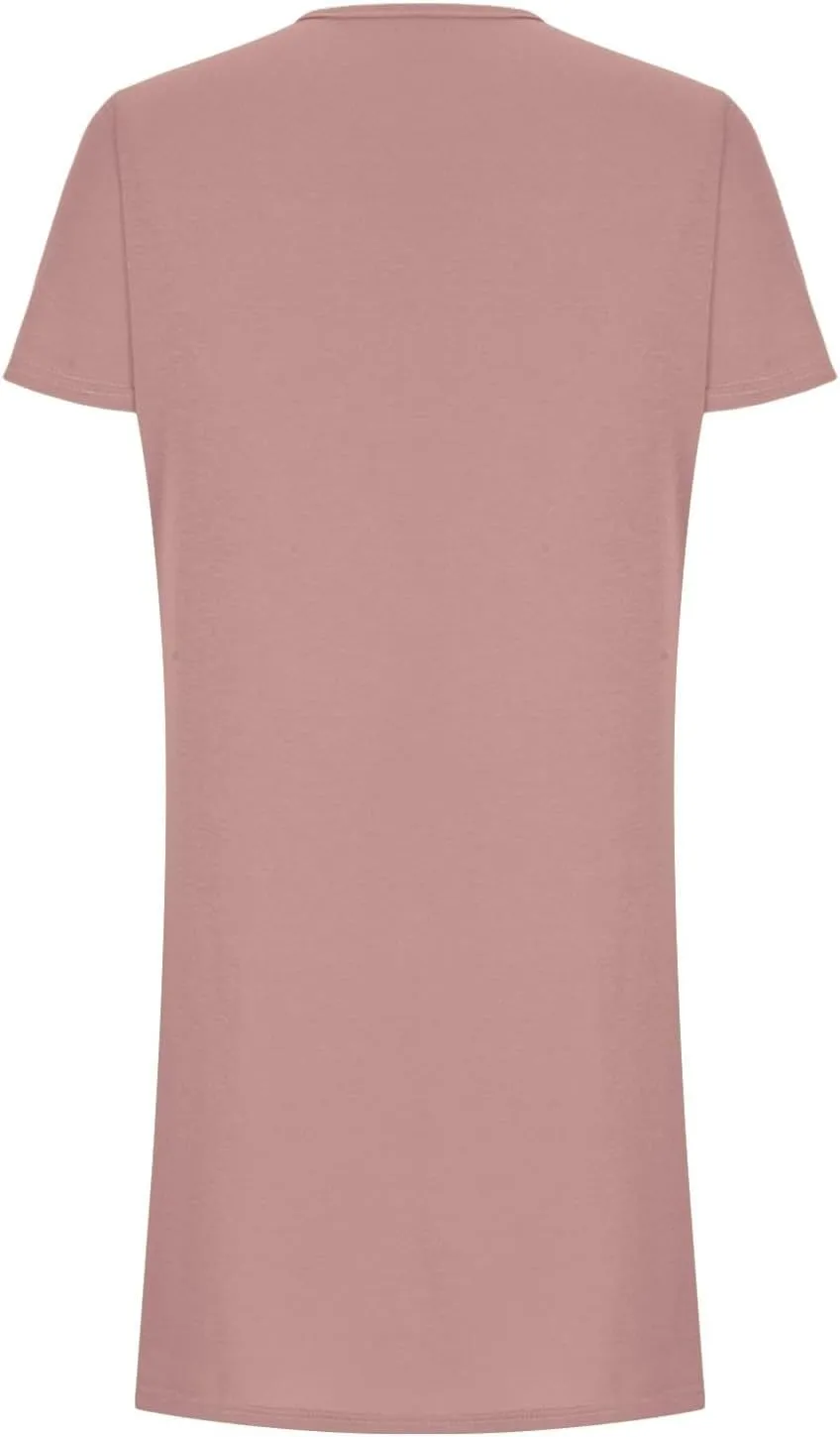 Women Tshirt Dress with Pockets Summer Casual Short Sleeve Sundresses Crew Neck Modest Dresses A Line Mini Dress