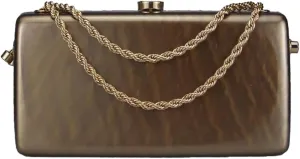 Women Unique Acrylic Marble Clutch Bag Stylish Metal Chain Crossbody Evening Purse Handbag for Wedding Party
