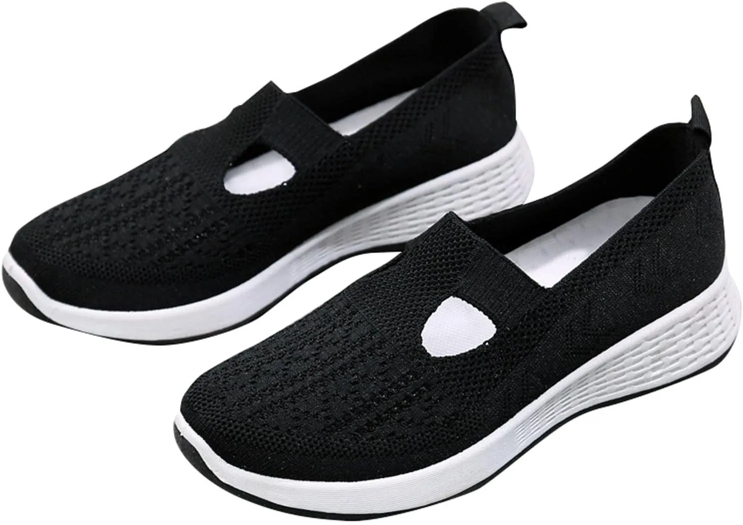 Women Waterproof Slip-on Shoes with Woven Design Breathable Foam Trainers for Walking Ideal for Weddings