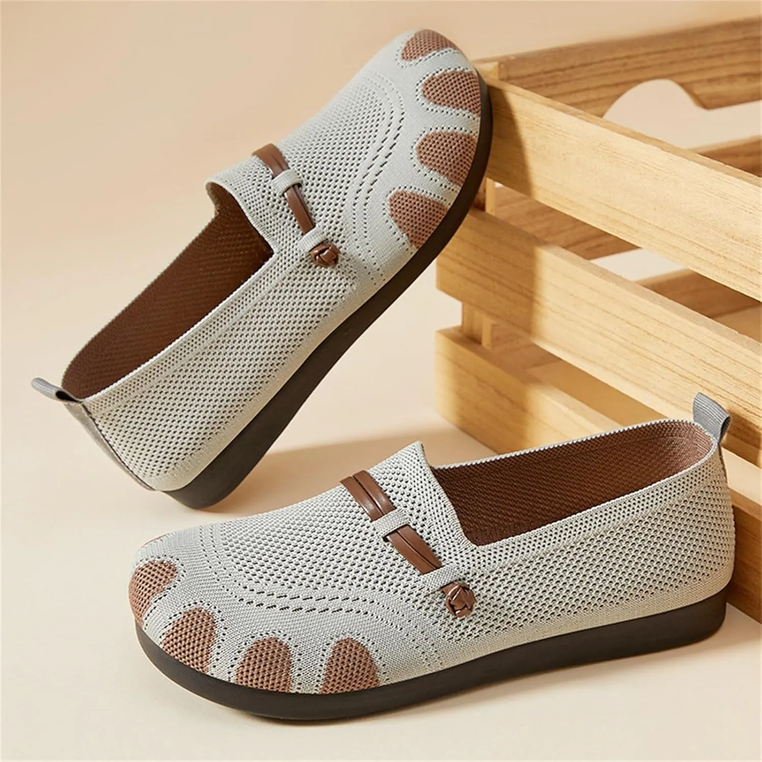 Women Woven Comfy Orthopedic Walking Shoes, 2025 New Women's Breathable Slip On Arch Support Non-Slip Sneakers with Arch Support