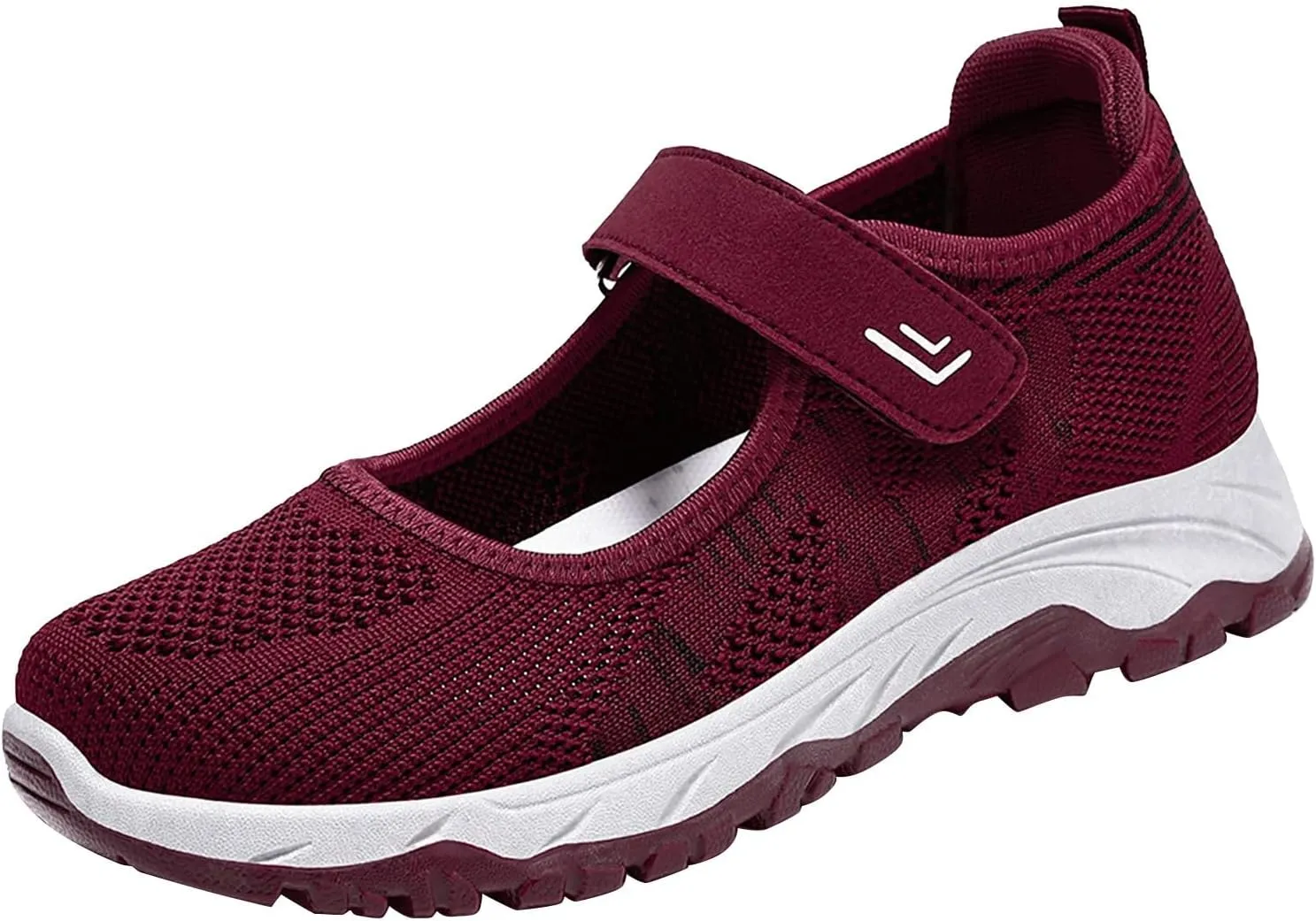 Women's Navy Shoes Breathable Woven Walking Slip On Sneakers with Foam Comfort Size 39 (5 UK Red)