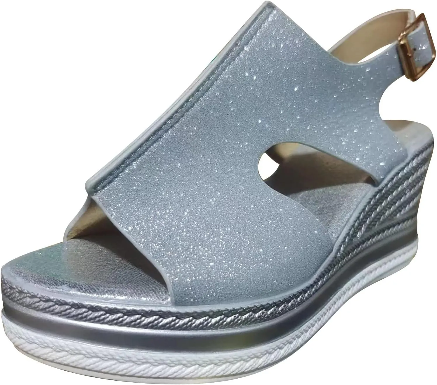 Womens Open Toe Wedges Sandals Fashion Funny Cut Out Orthopedic Comfortable Shoes 2025 Trendy Lightweight Shoes