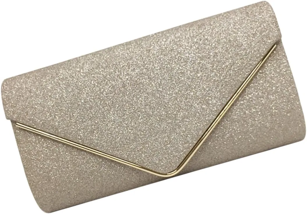 Women's Party Purse Sequin Clutch Evening Bag Envelope Style for Dinner Wedding Fashionable and Practical