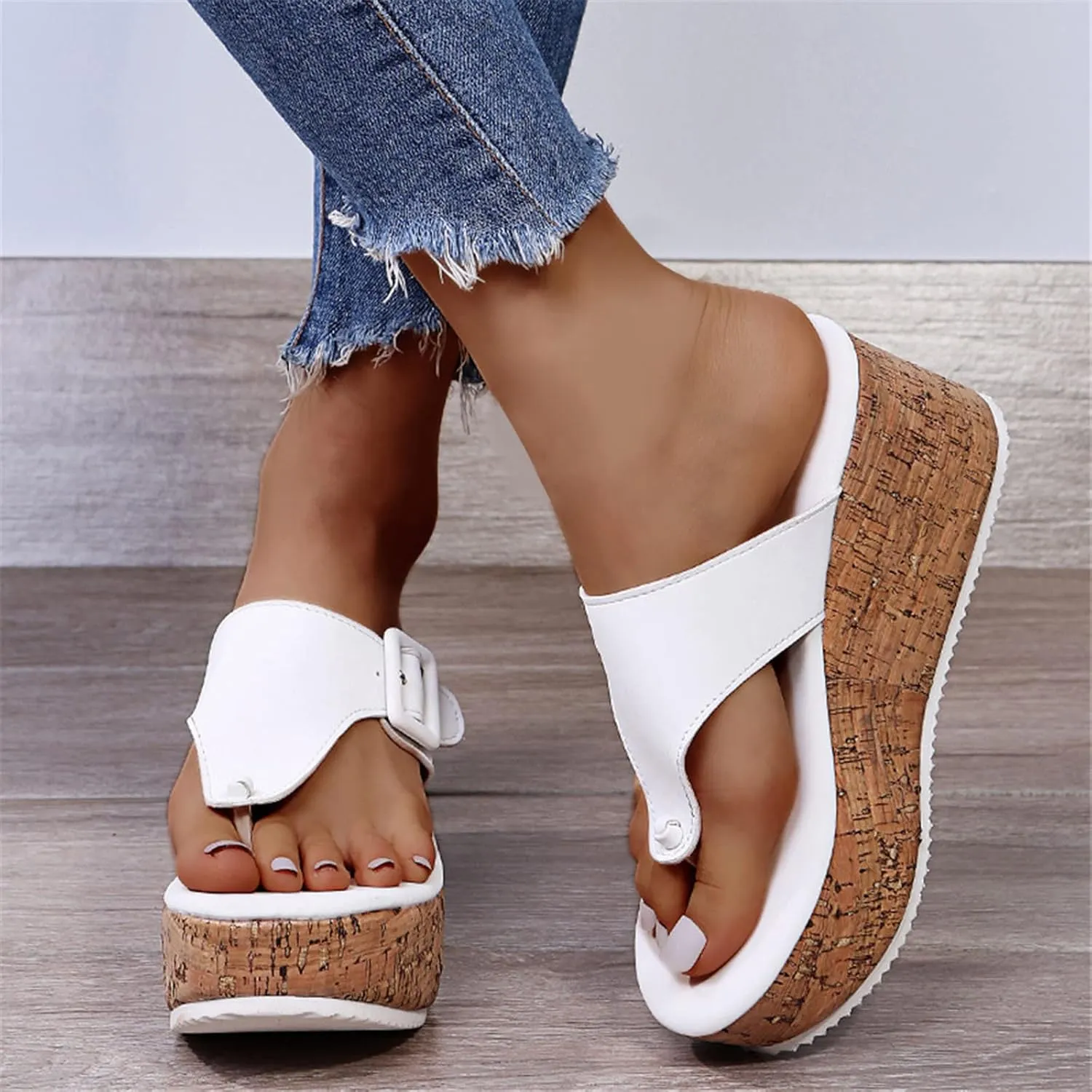 Women's Sandals Summer Beach Dressy Sandals Orthopedic Wedges Flip Flops Arch Support Sandals Walking Platform Slippers