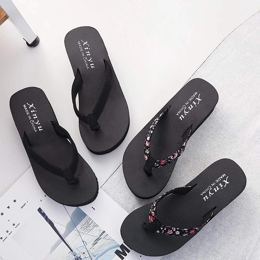 Womens Slippers Fashion Summer Flip Flops Casual Rhinestone Bow Sandals Soft Sole Dressy Sandals