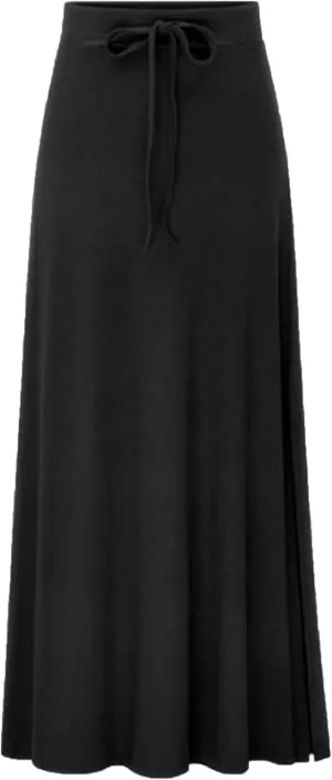 Women's Stylish Comfy Fold-Over Flare Maxi Skirt Beach Long Maxi Skirt Ruched Split High Waist Bodycon Skirt