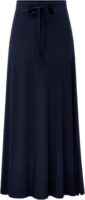 Women's Stylish Comfy Fold-Over Flare Maxi Skirt Beach Long Maxi Skirt Ruched Split High Waist Bodycon Skirt