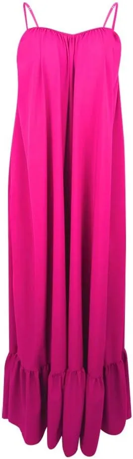 Women's Summer Casual Sleeveless Strappy Backless Maxi Dress Pleated Tiered Flowy Beach Vacation Long Dresses Sundress