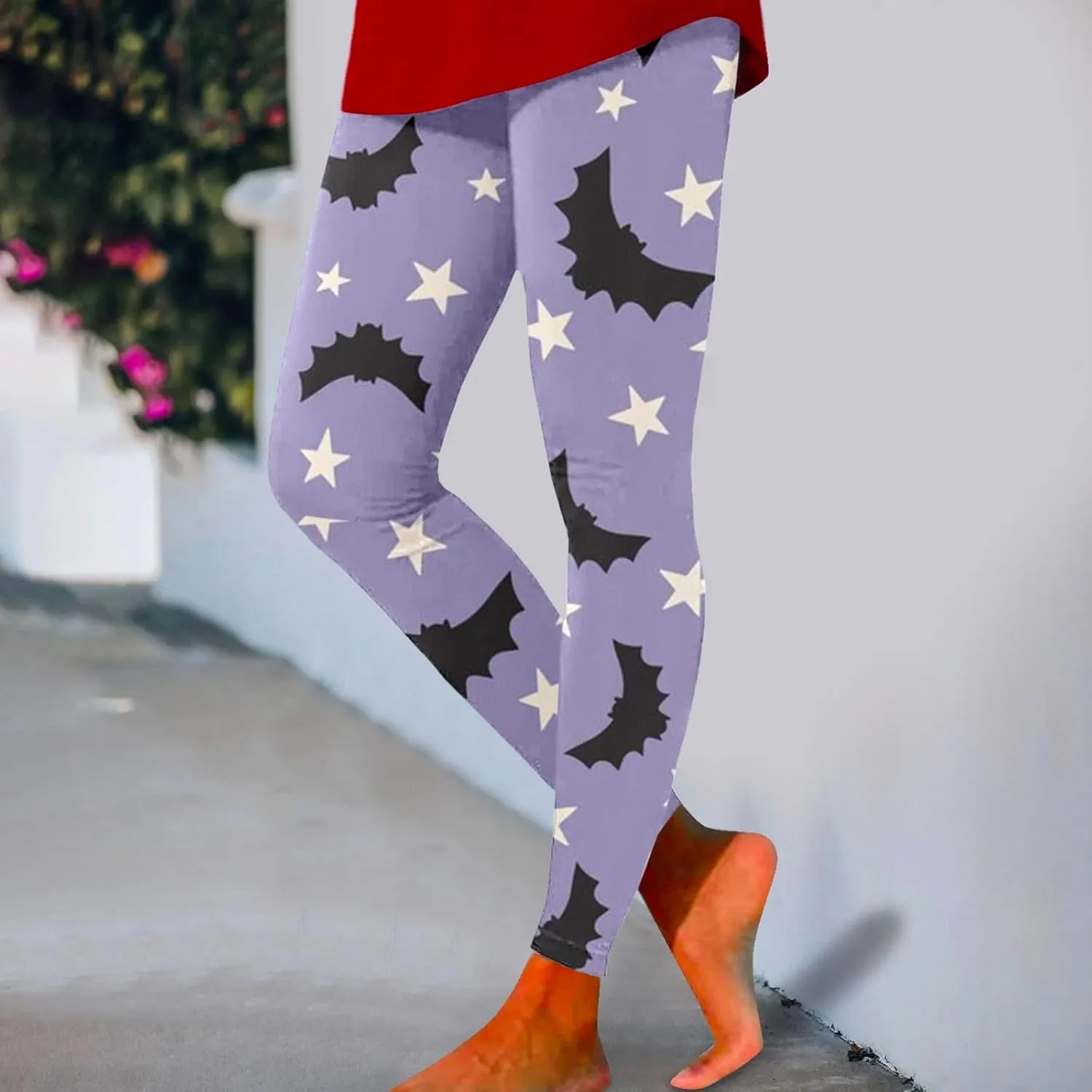 Womens Summer Pants Printed Bottom Pants Fall and Winter Inside Comfortable Casual Pants Women's Bottom Pants