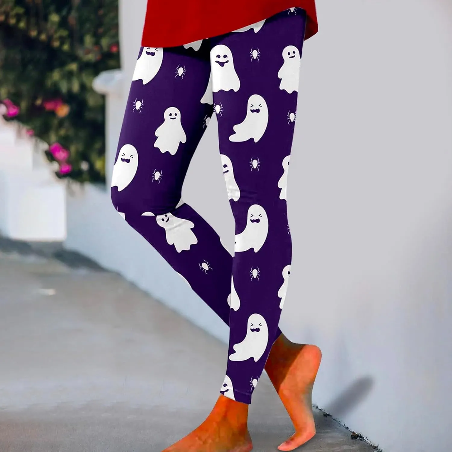 Womens Summer Pants Printed Bottom Pants Fall and Winter Inside Comfortable Casual Pants Women's Bottom Pants