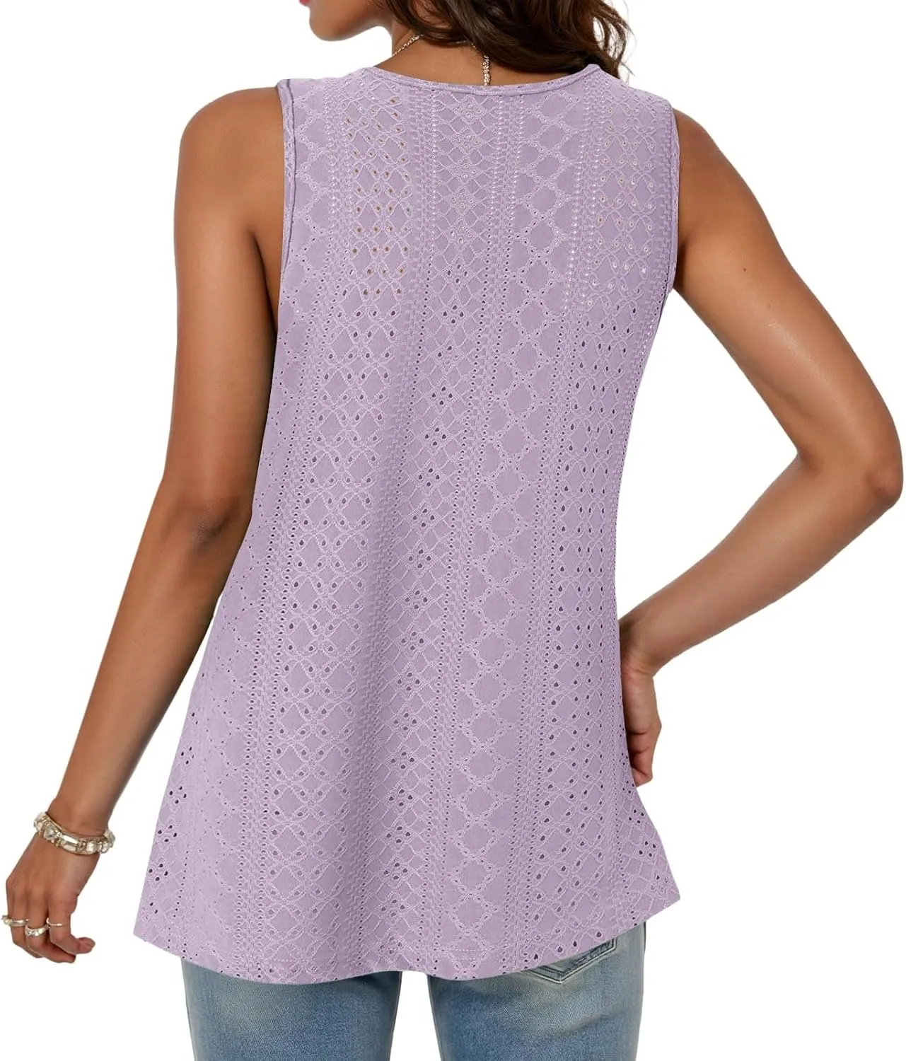 Womens Tank Tops 2025 Flowy Peplum Tops for Women Dressy Sleeveless V Neck Babydoll Tank Tops