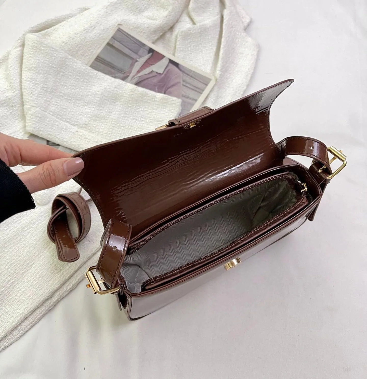 Women's Underarm Shoulder Bags Faux Leather Tote Bag Clutch Trendy Purses Handbag Vintage Evening Bag Shoulder Totes