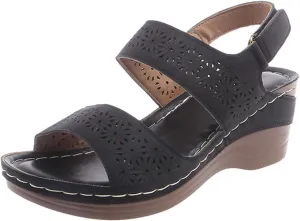Womens Wedge Sandals Platform, Comfortable Dressy Casual Arch Support Ankle Strap Summer Open Toe Orthopedic Sandals for Women