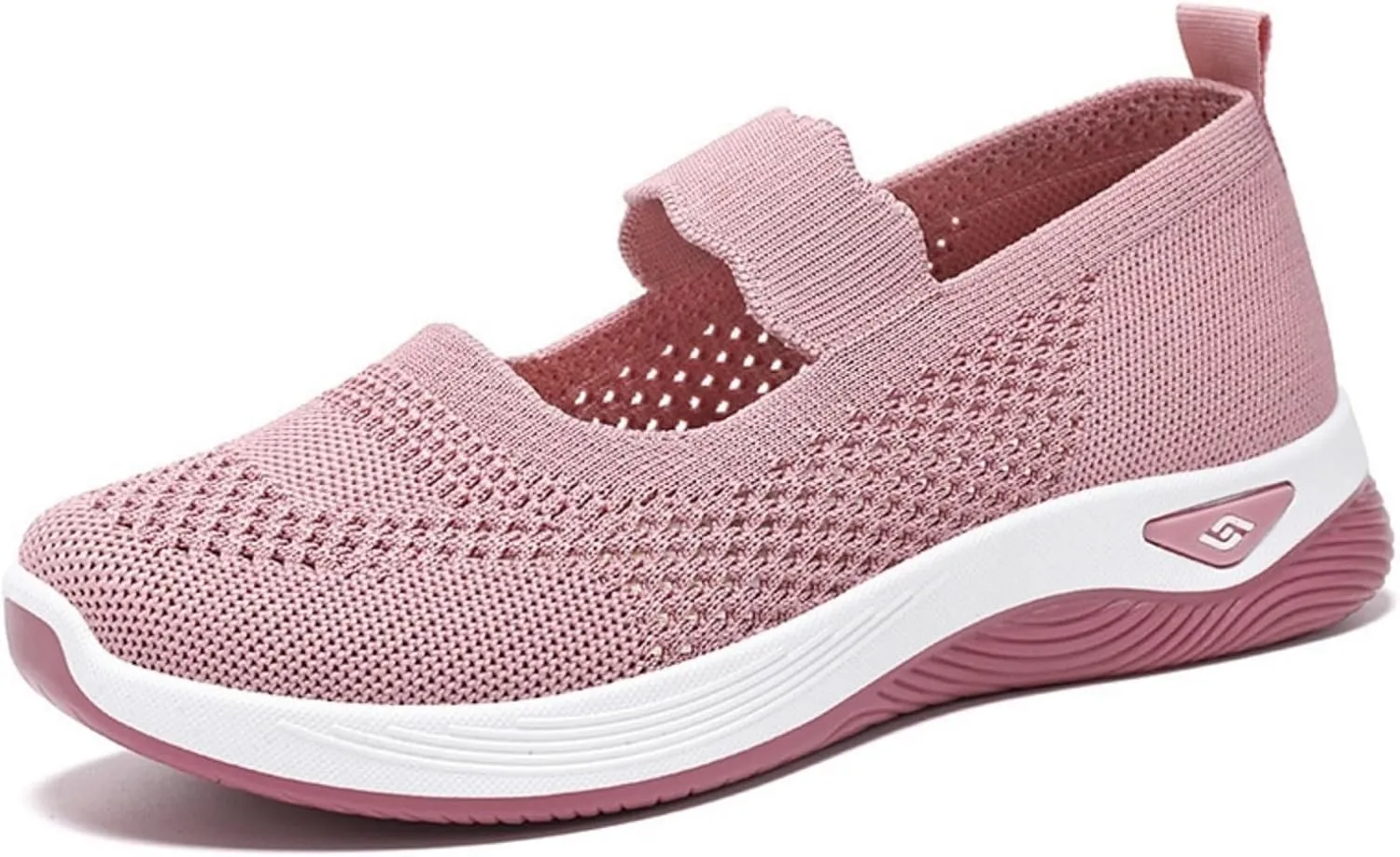 Women's Woven Orthopedic Sneakers Summer Breathable Mesh Hollow Out Soft Sole Walking Shoes Casual Lightweight Slip on Sneakers Comfortable Nurse Flats with Arch Support