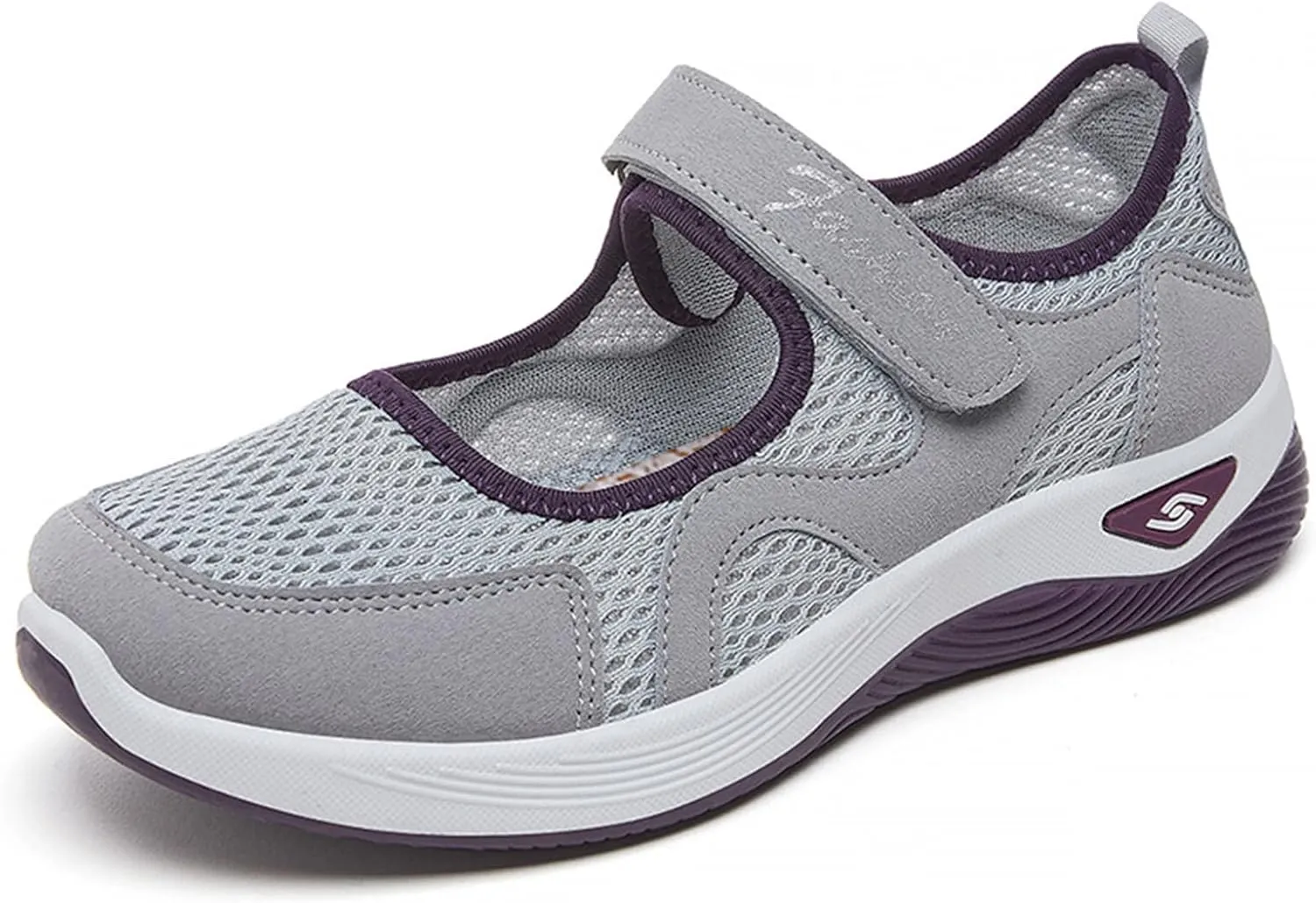 ZWRXW Diabetic Shoes for Women Arch Support Orthopedic Sneakers Comfortable Working Nurse Shoe Non Slip Adjustable Breathable Walking Shoes for Flat Feet Heel Pain Relief,Plantar Fasciitis