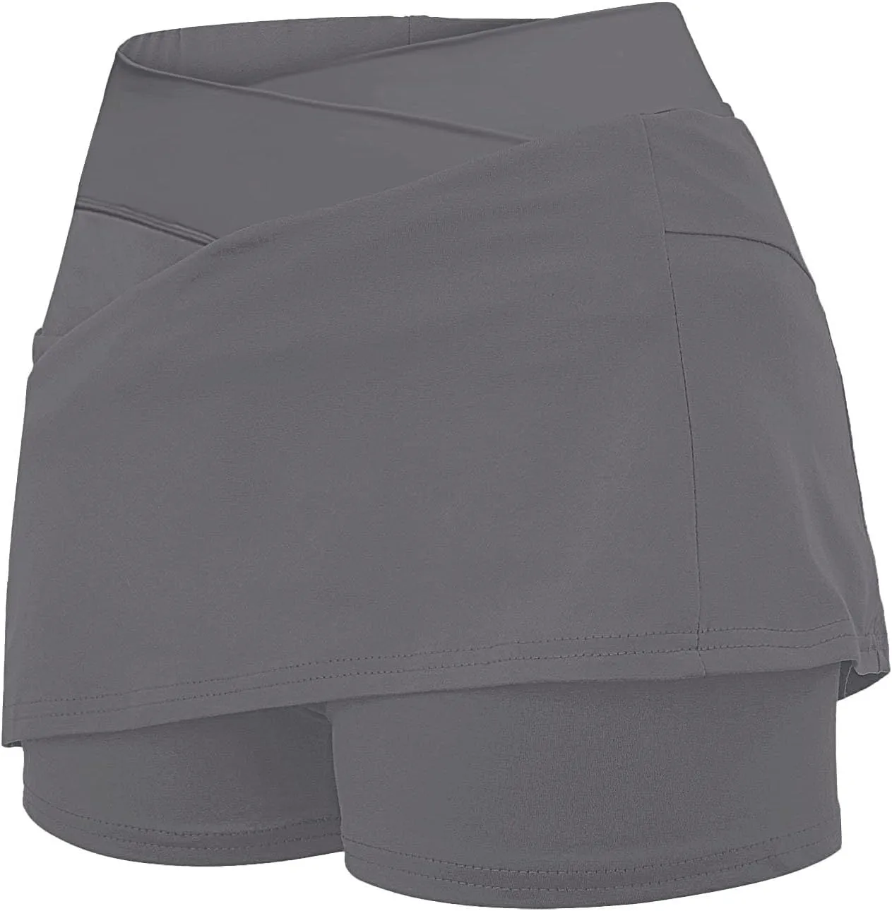 ZYXTIM Golf Skirts for Women with Shorts Crossover High Waisted Athletic Skorts Plus Size Stertch Quick Dry Workout Skirt